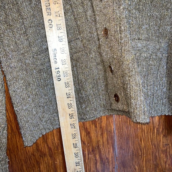 Campus Vintage Men's XL Button Cardigan Sweater Neutral Cottagecore Coastal - Picture 7 of 7
